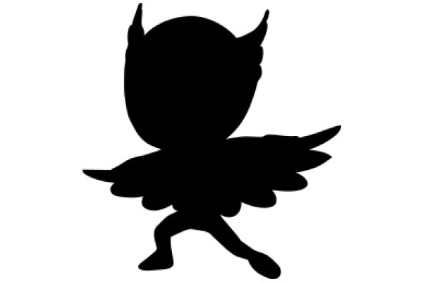 Silhouette of a Playful Angel