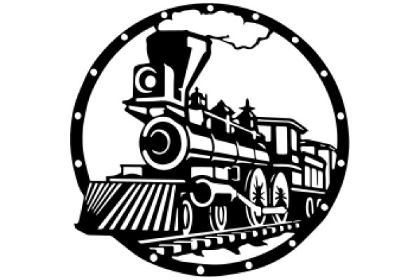 Vintage Steam Locomotive Emblem