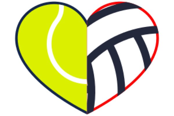 A Graphic Representation of a Tennis Racket and Ball