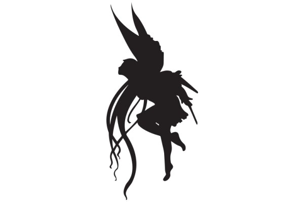 Silhouette of a Fantastical Creature: AWinged Character