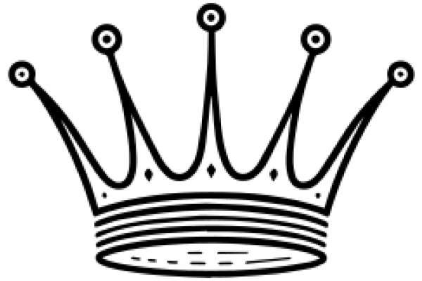 A Simple Line Drawing of a Crown