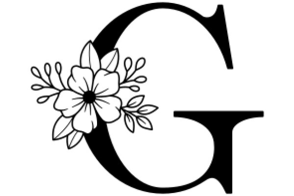 Stylized Letter G with Flower Design