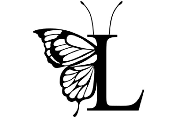 Stylized Butterfly Logo with the Letter 'L'