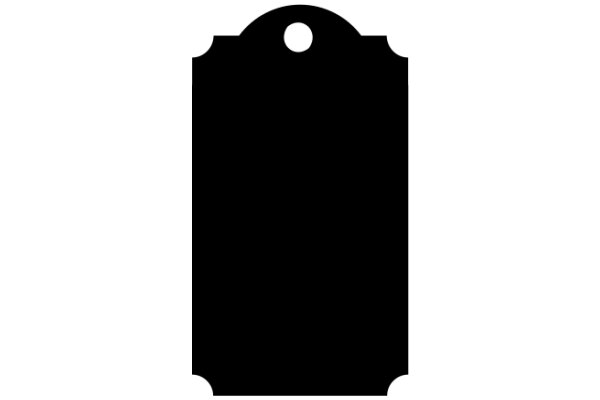 A Solid Black Sign with a Round Hole