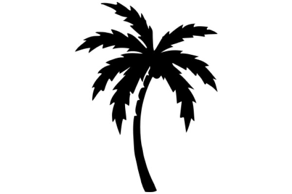 Simplistic Palm Tree Silhouette