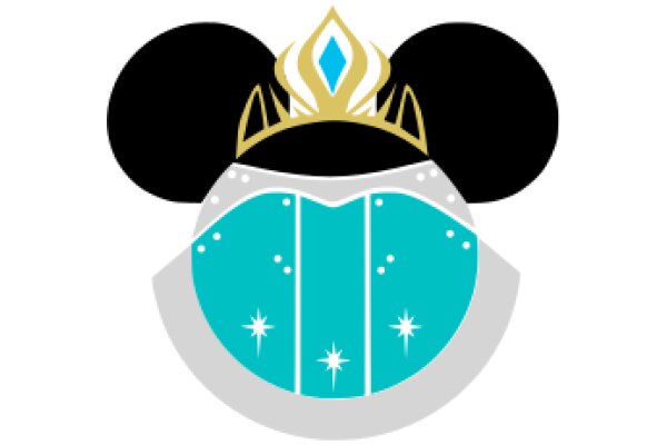 Mickey Mouse with a Crown and a Blue Shield