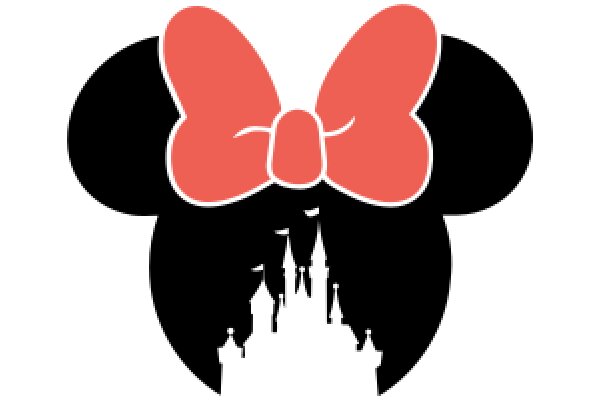 A Playful Take on a Classic Icon: Mickey Mouse's Ears and Castle Silhouette