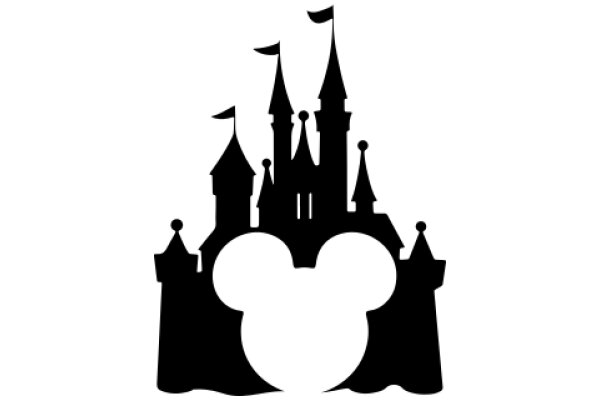 A Silhouette of a Castle and Mickey Mouse Ears