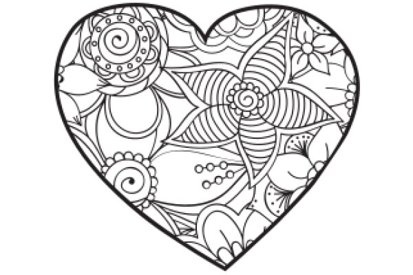 Intricate Patterns: A Floral Heart Design