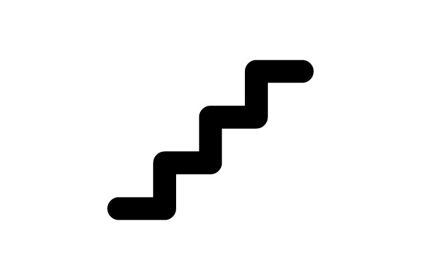 Stylized Staircase Icon