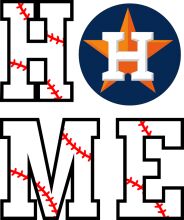 Houston Astros Logo and Baseball-Themed Letters