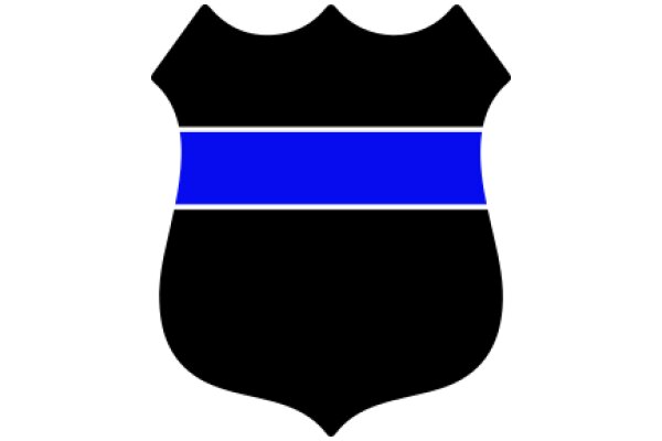 Stylized Police Badge with Blue Stripe