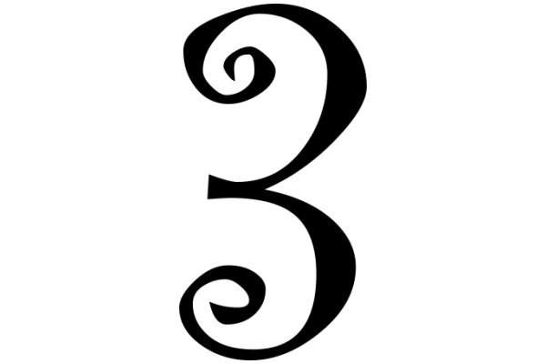 Stylized Logo of the Number 3